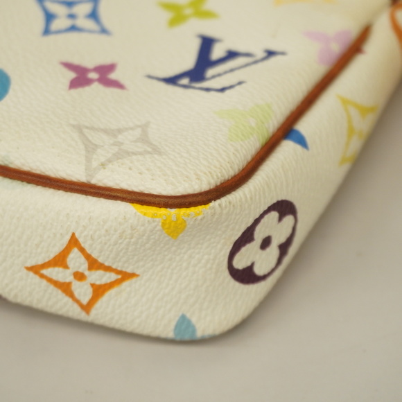 Louis Vuitton Monogram Multicolor Pochette Accessoir Shoulder Bag White - Picture 10 of 15